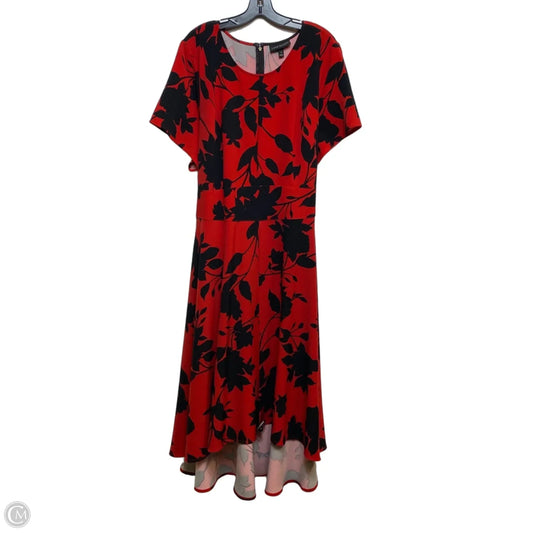 Dress Casual Midi By Lane Bryant In Black & Red, Size: 3x