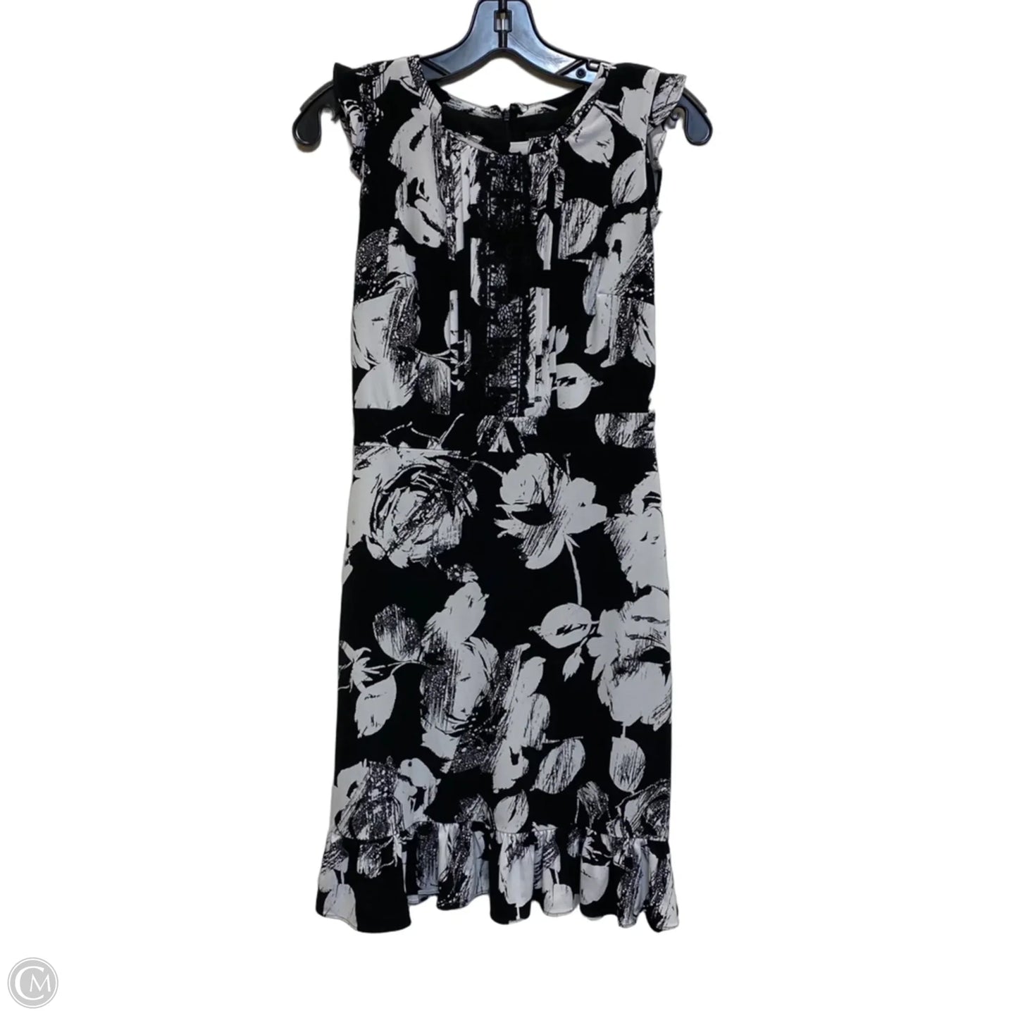 Dress Designer By Karl Lagerfeld In Black & White, Size: Xs