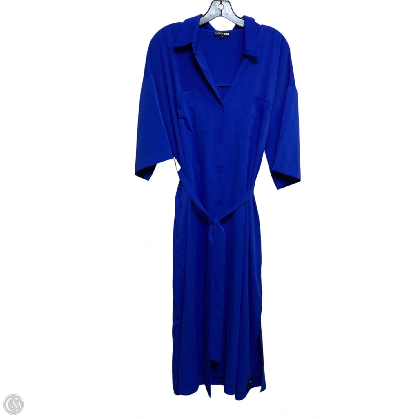 Dress Casual Midi By Fashion Nova In Blue, Size: L