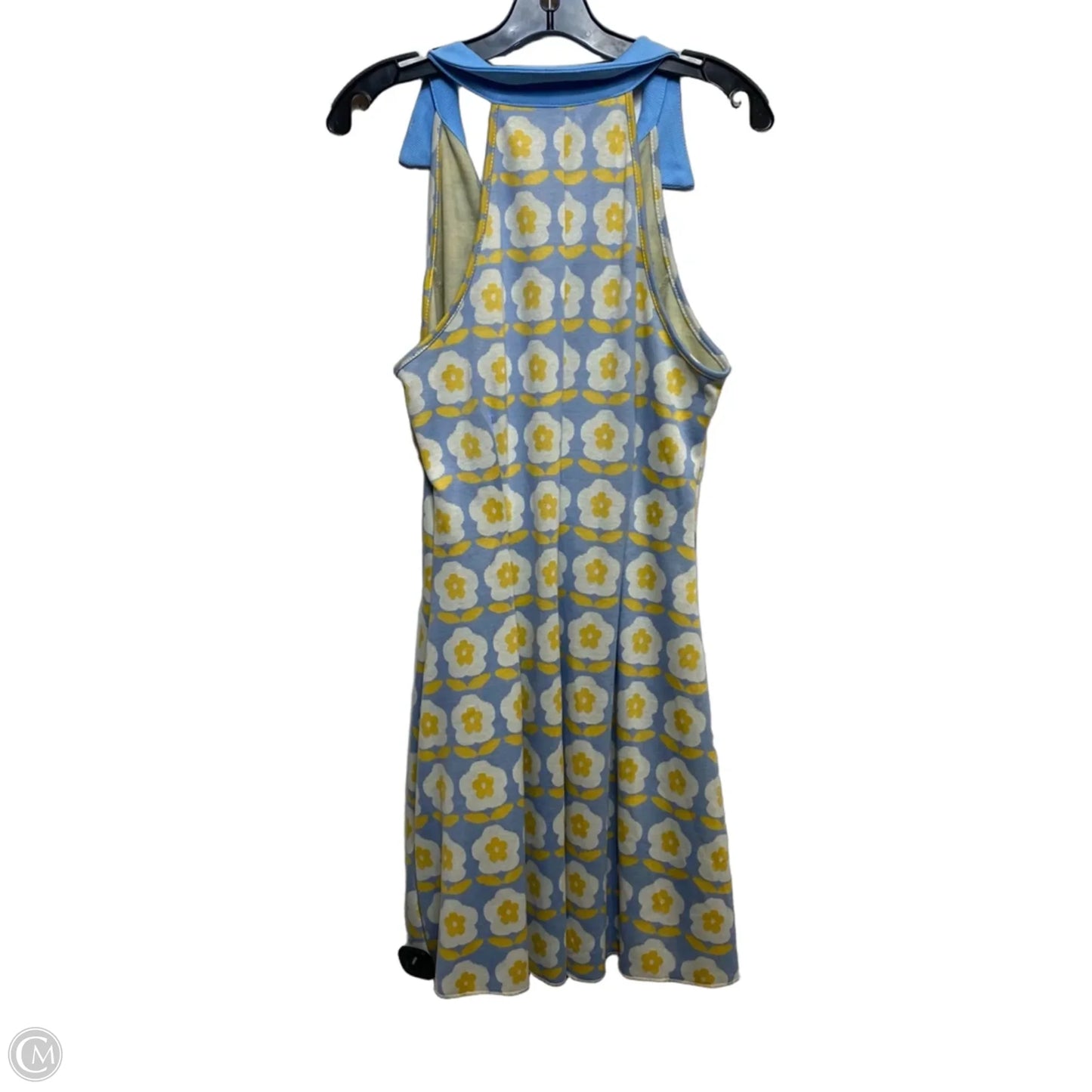 Dress Casual Short By Cmf In Blue & Yellow, Size: L
