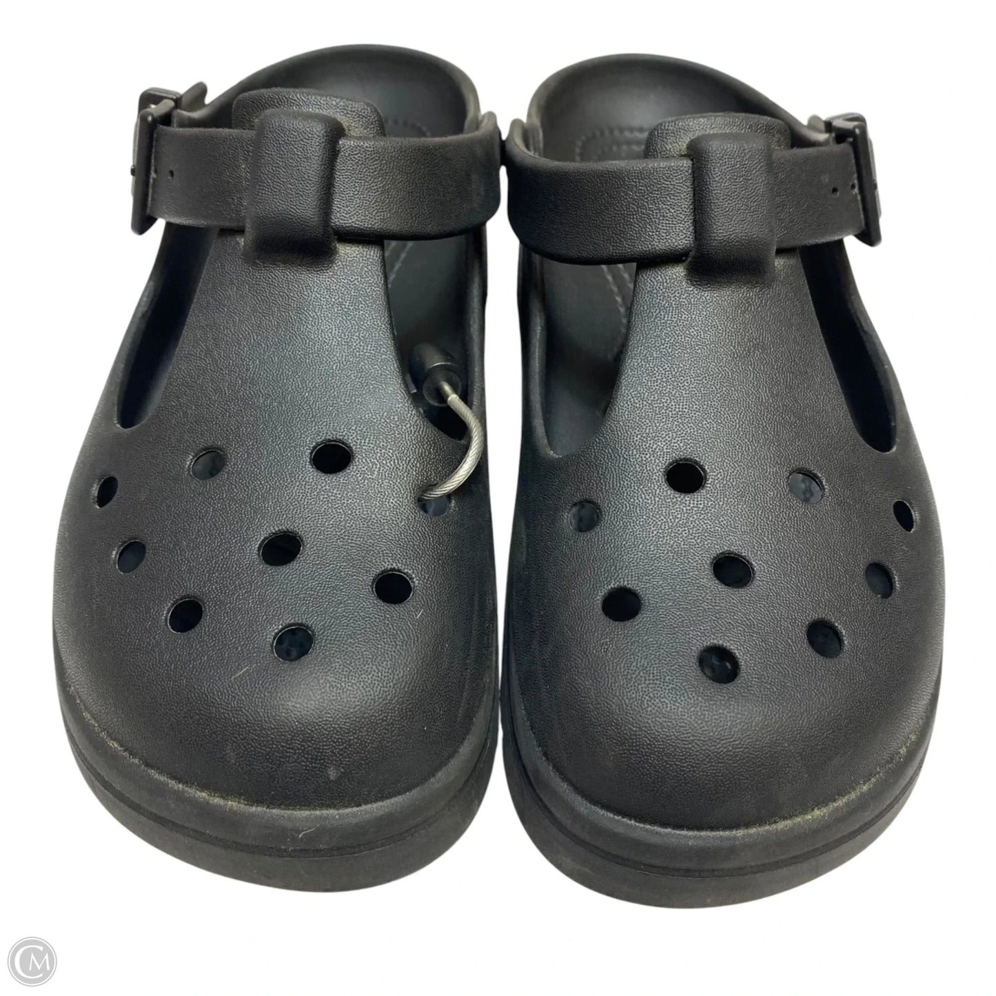 Shoes Flats By Crocs In Black, Size: 7