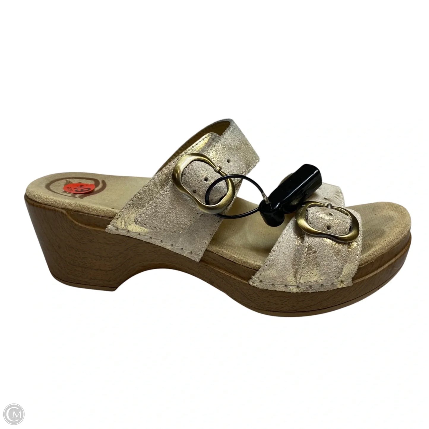 Sandals Heels Wedge By Dansko In Cream, Size: 6.5