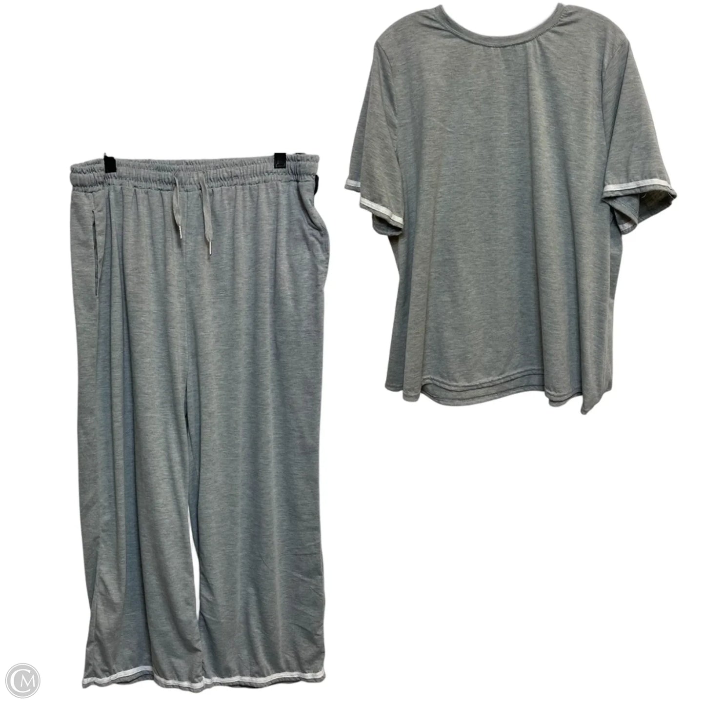 Lounge Set Pants By Cmf In Grey & White, Size: Xxl