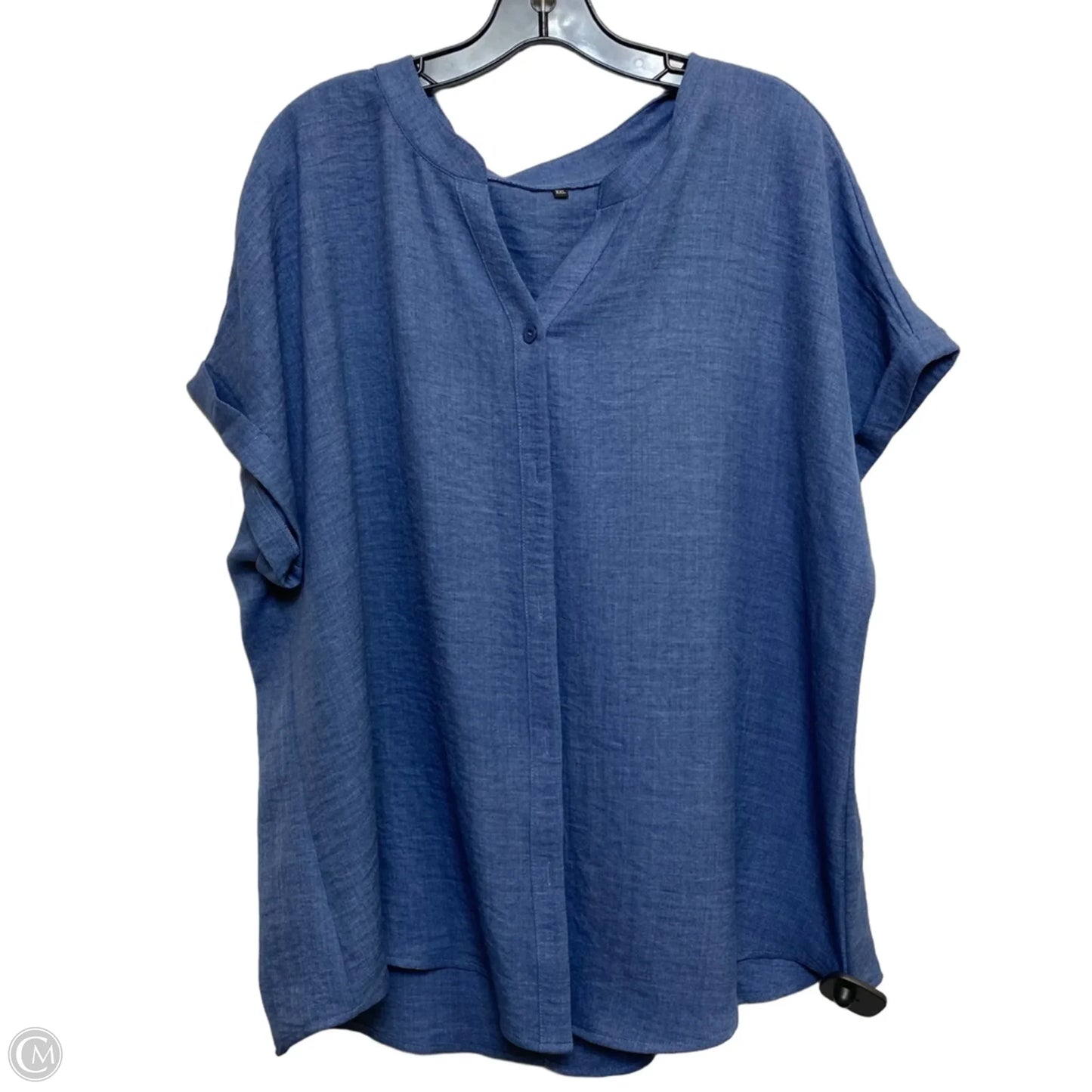 Top Short Sleeve By Cmf In Blue, Size: Xxl