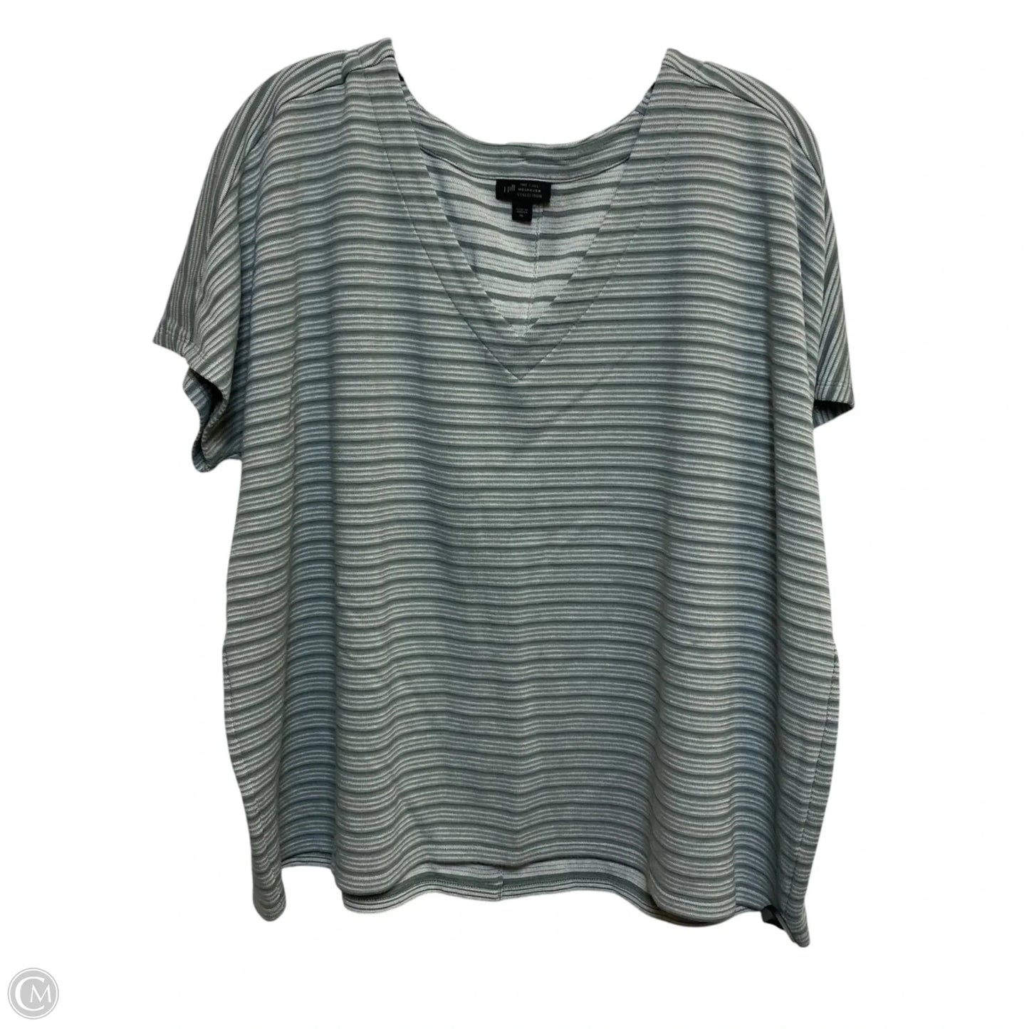 Top Short Sleeve By J. Jill In Green & White, Size: Xl