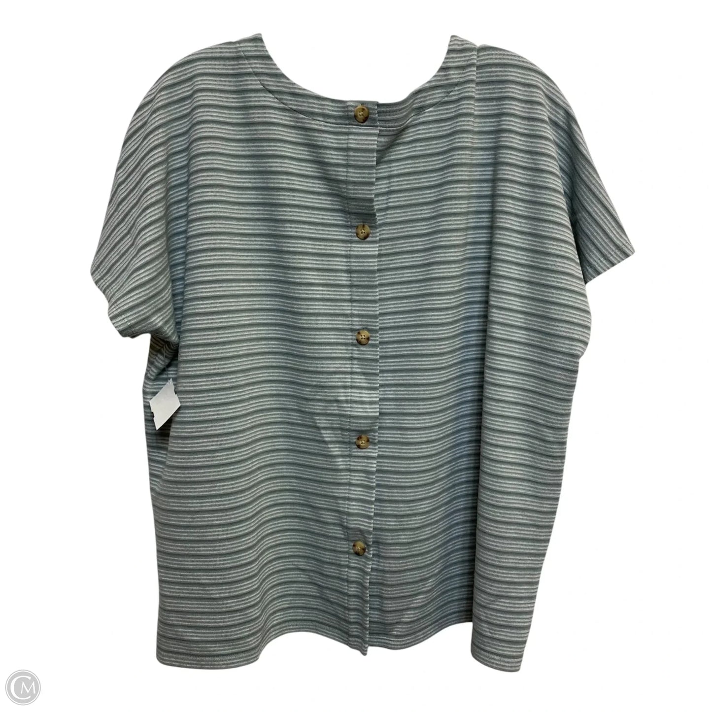 Top Short Sleeve By J. Jill In Green & White, Size: Xl