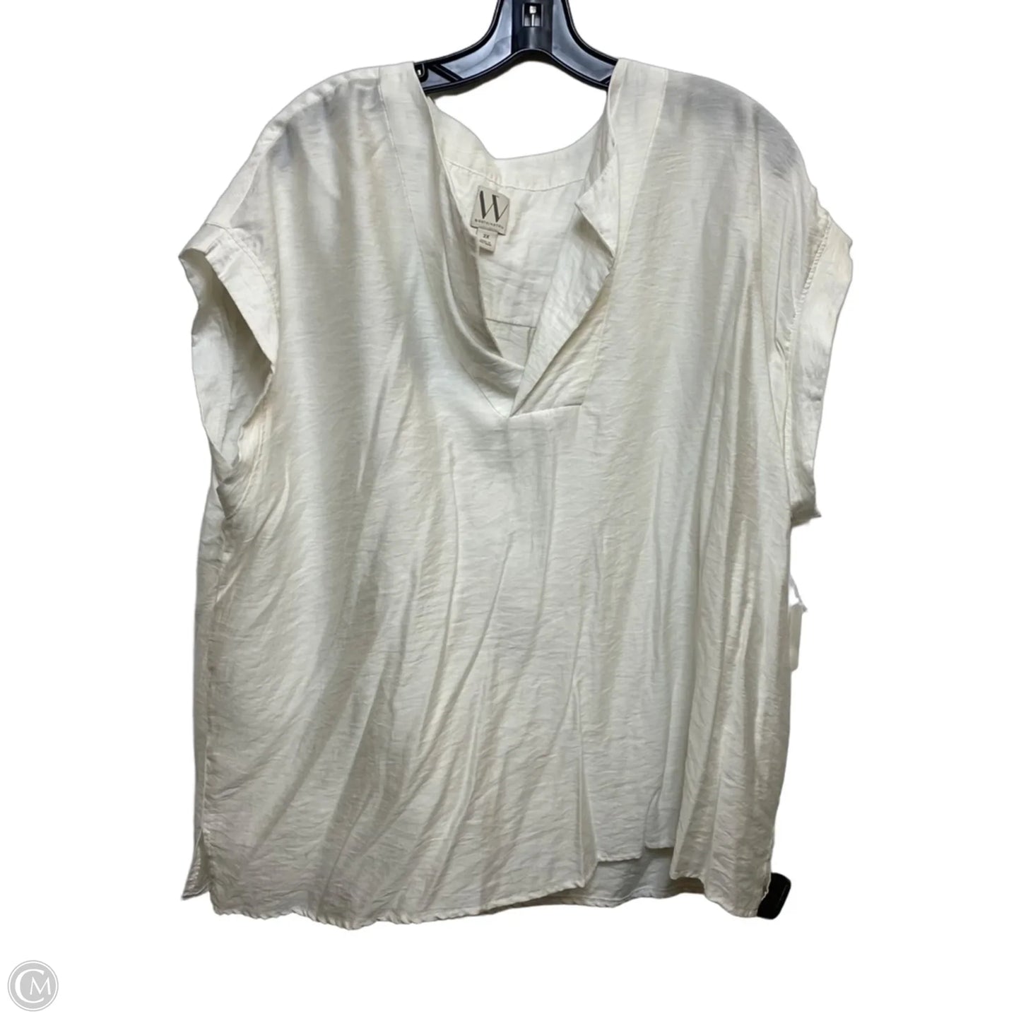Top Sleeveless By Worthington In White, Size: 2x