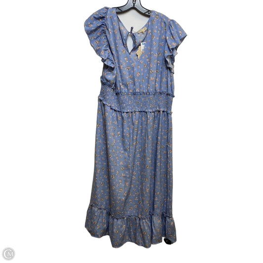 Dress Casual Maxi By Indulge In Blue & Pink, Size: 3x