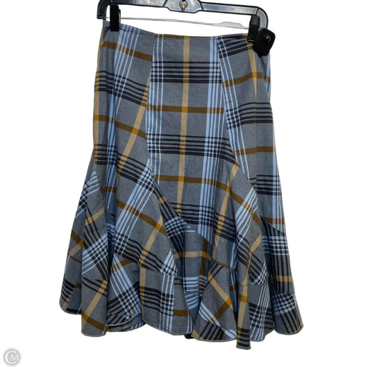 Skirt Midi By Top Shop In Blue & Brown, Size: M