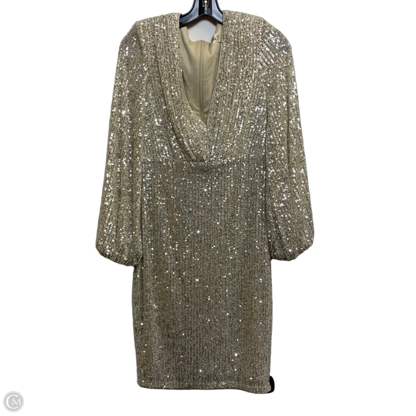 Dress Party Midi By Eliza J In Cream & Silver, Size: M