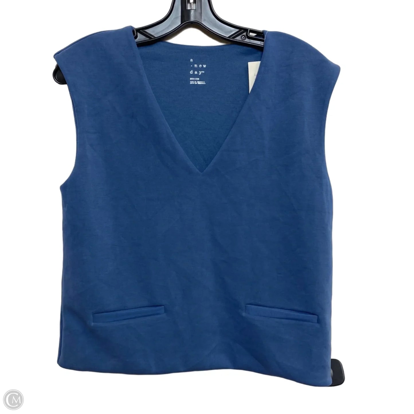 Top Sleeveless By A New Day In Blue, Size: M