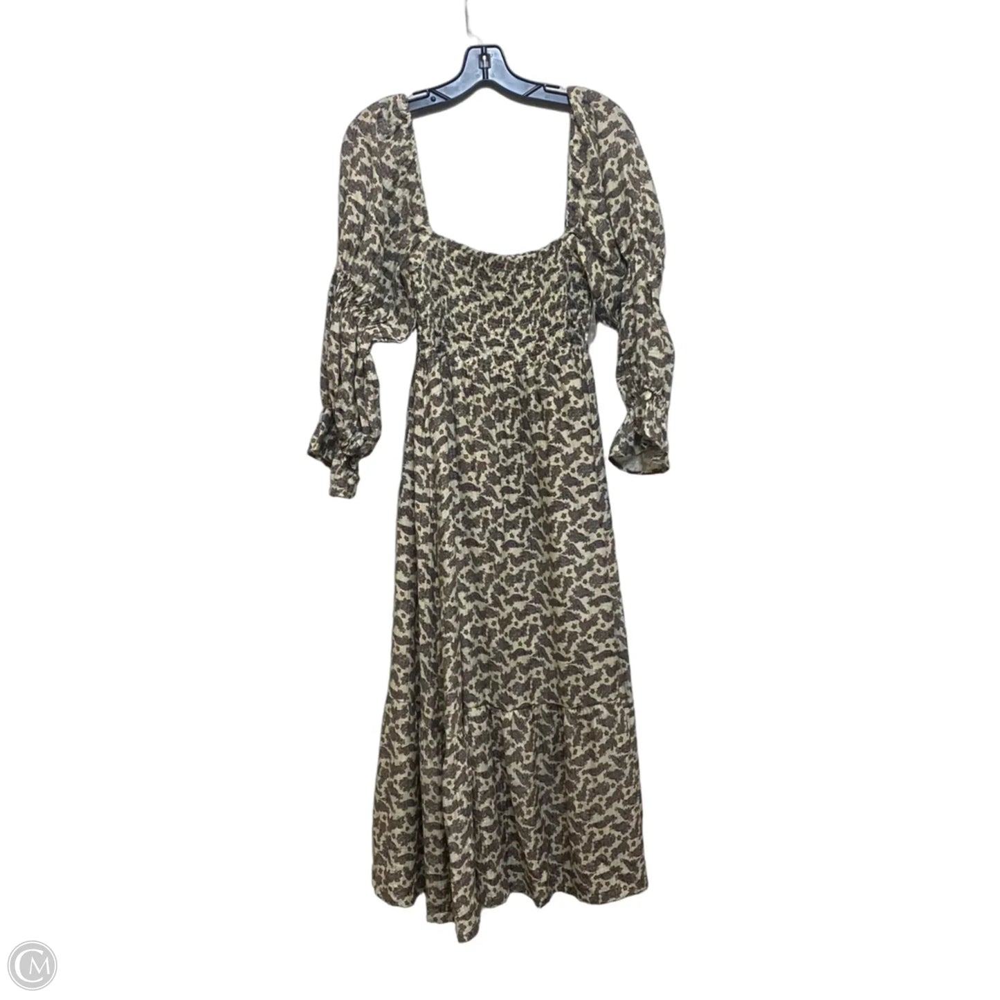 Dress Casual Maxi By Opt In Brown & Cream, Size: M