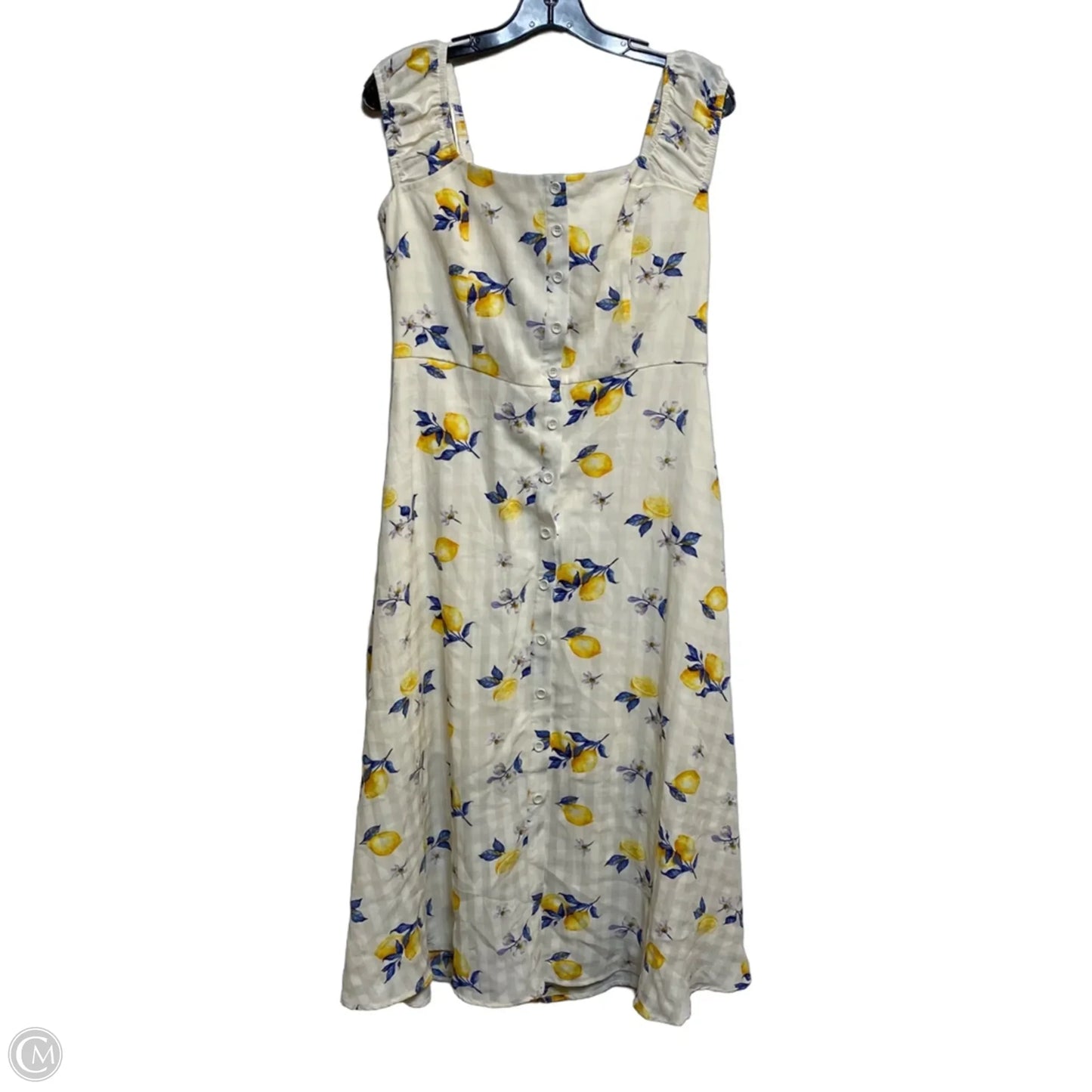 Dress Casual Midi By Oak & Trellis In Cream, Size: Xl