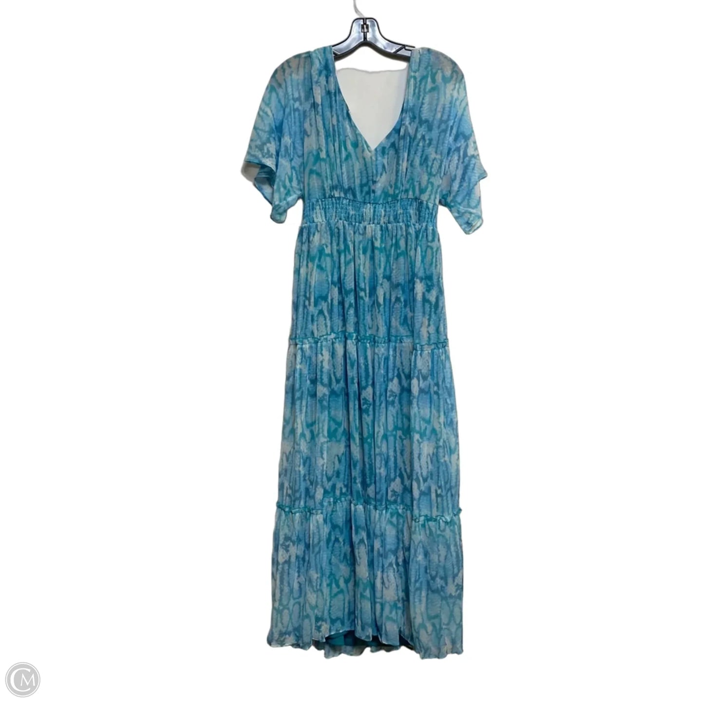 Dress Casual Maxi By Venus In Blue & White, Size: M