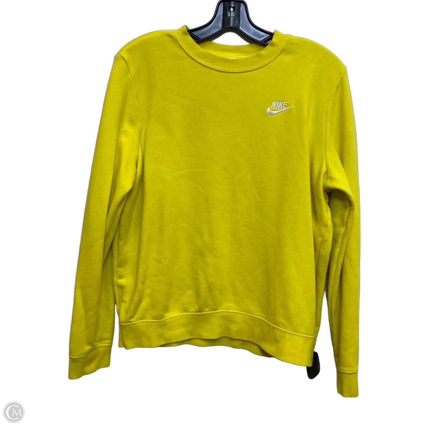 Athletic Sweatshirt Crewneck By Nike Apparel In Yellow, Size: M