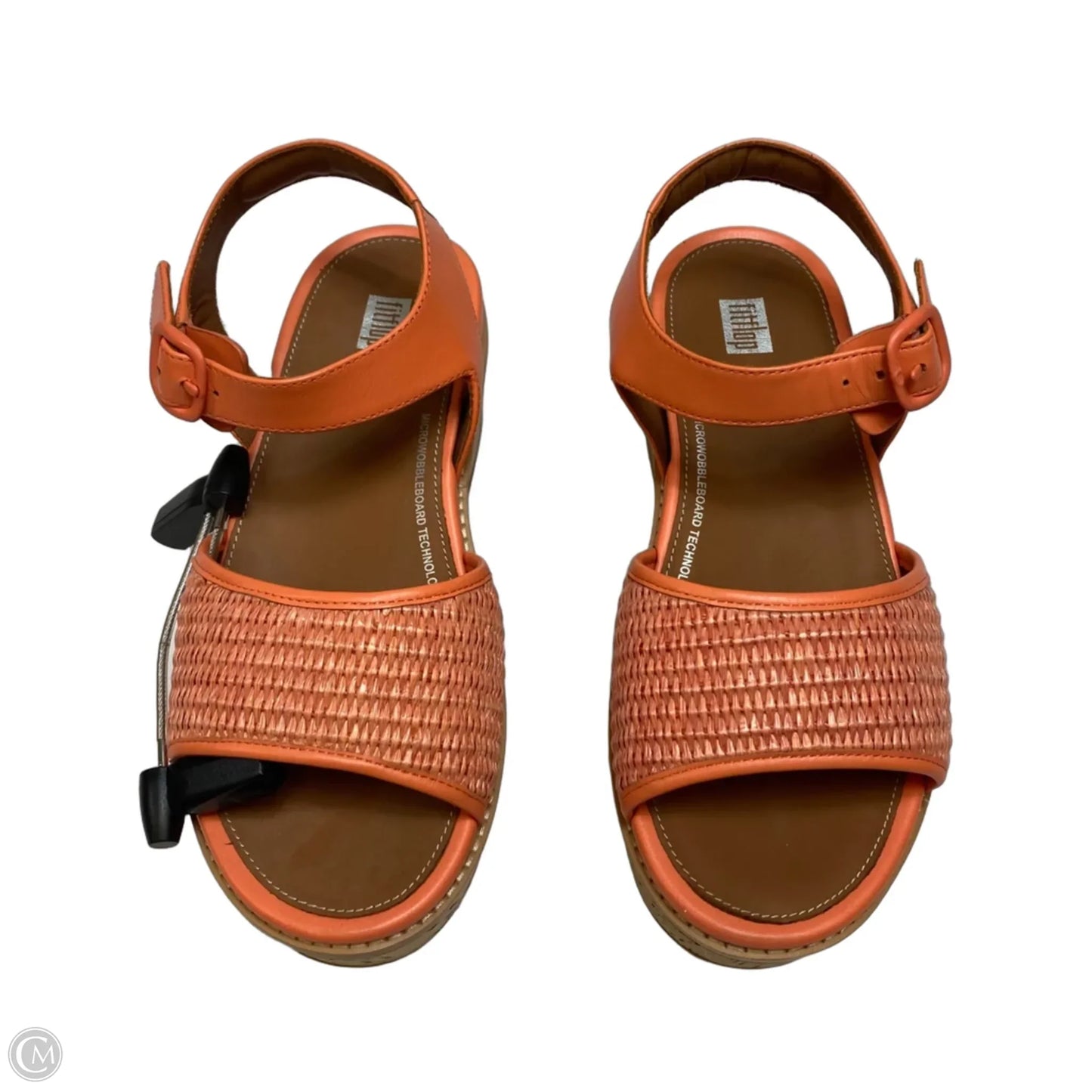 Sandals Heels Platform By Fitflop In Orange, Size: 7