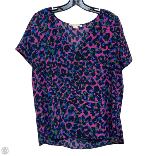 Top Short Sleeve By C & E In Black & Pink, Size: M