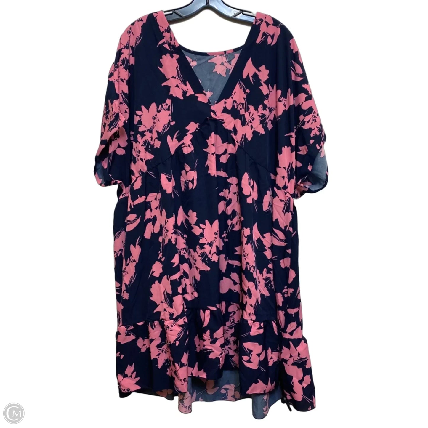 Dress Casual Short By Shein In Blue & Pink, Size: 4x
