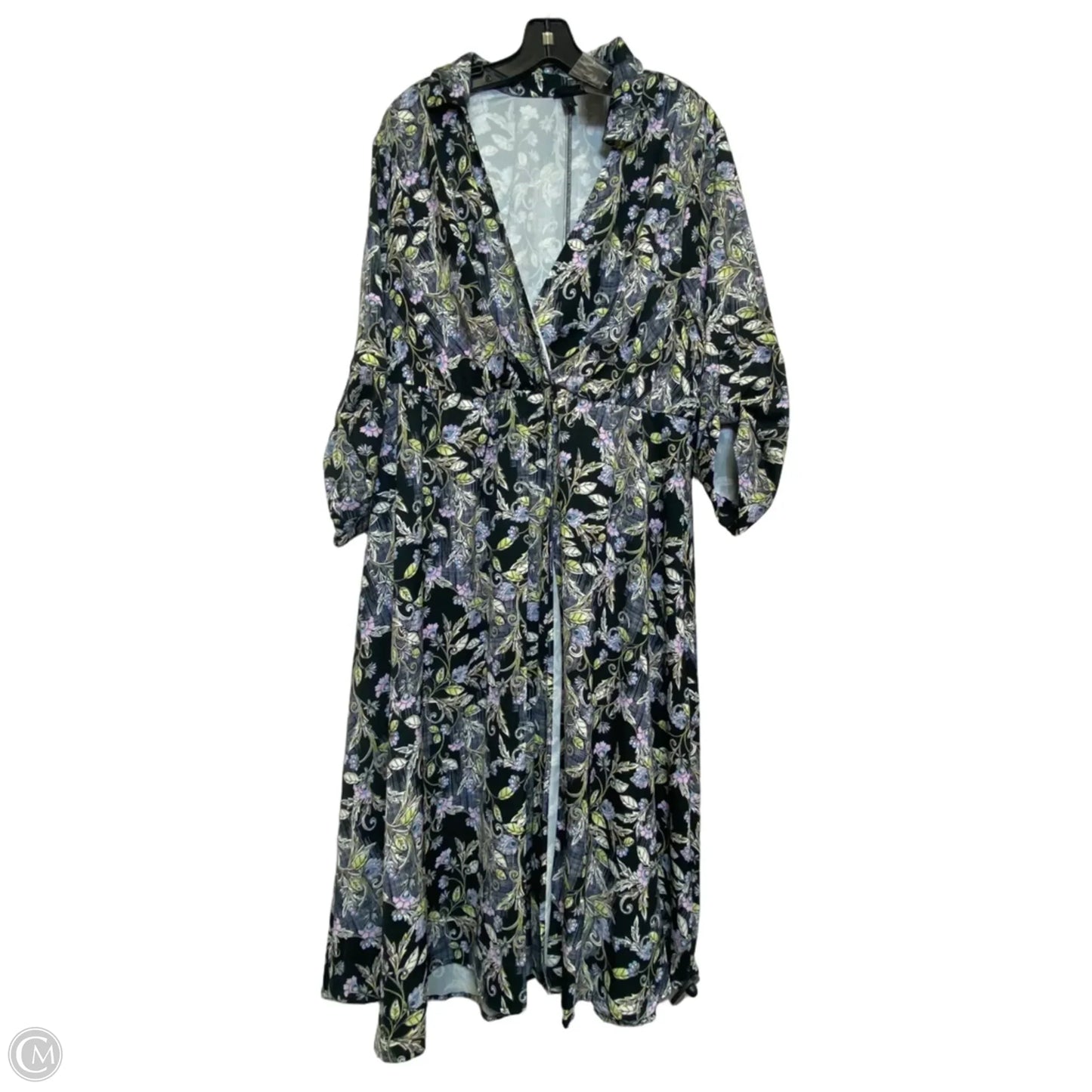 Dress Casual Midi By Torrid In Black & Green, Size: 2x