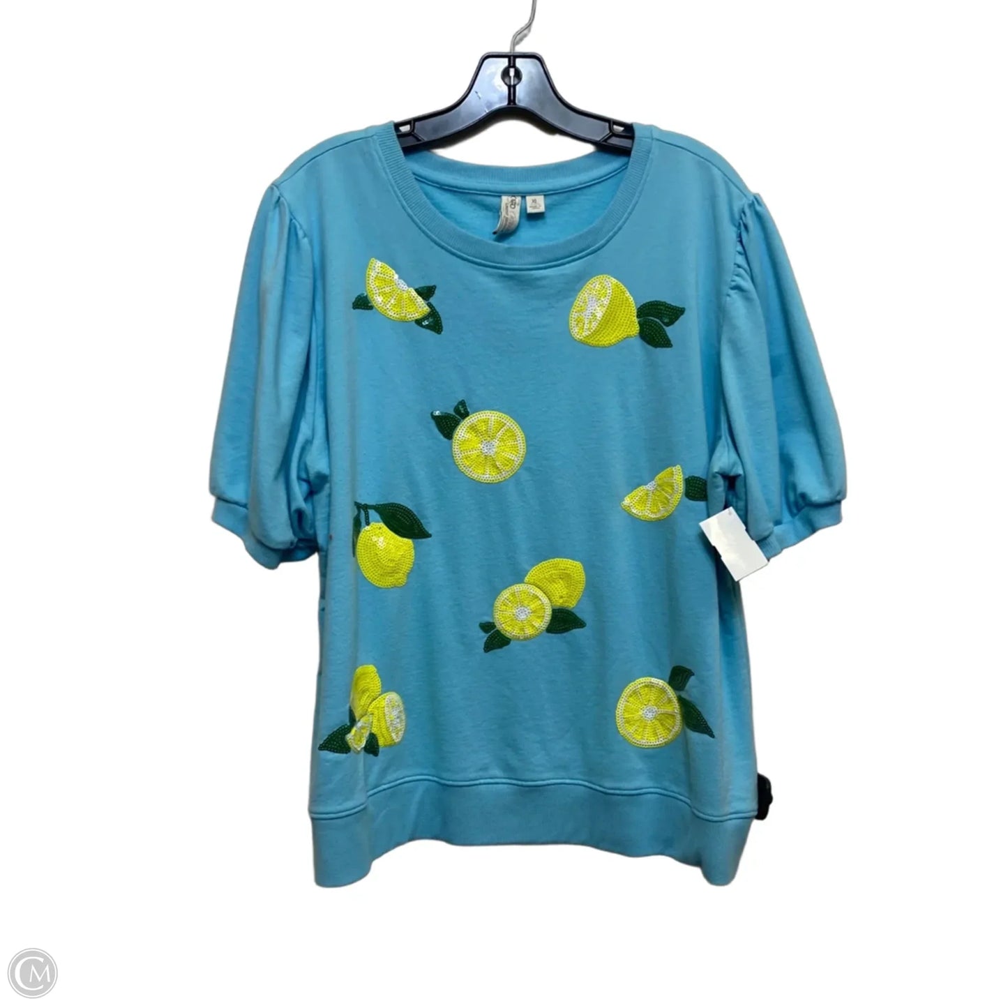 Top Short Sleeve By Cato In Blue, Size: Xl