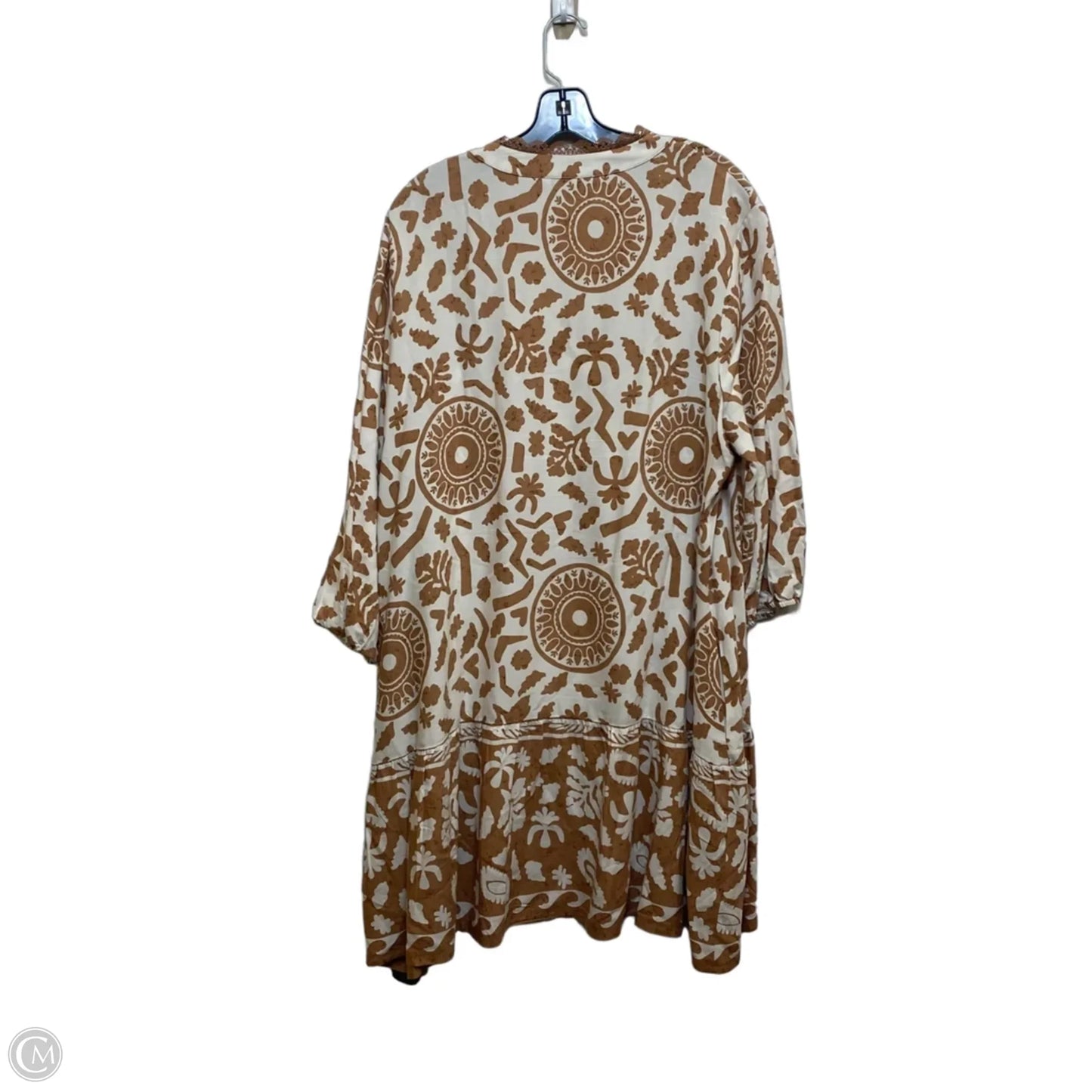 Dress Casual Short By Cato In Brown & Cream, Size: Xl