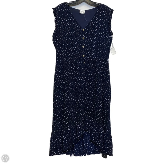 Dress Casual Midi By Siren Lily In Navy, Size: Xl