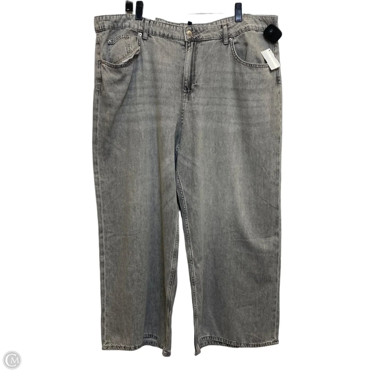 Jeans Wide Leg By Divided In Grey Denim, Size: 18