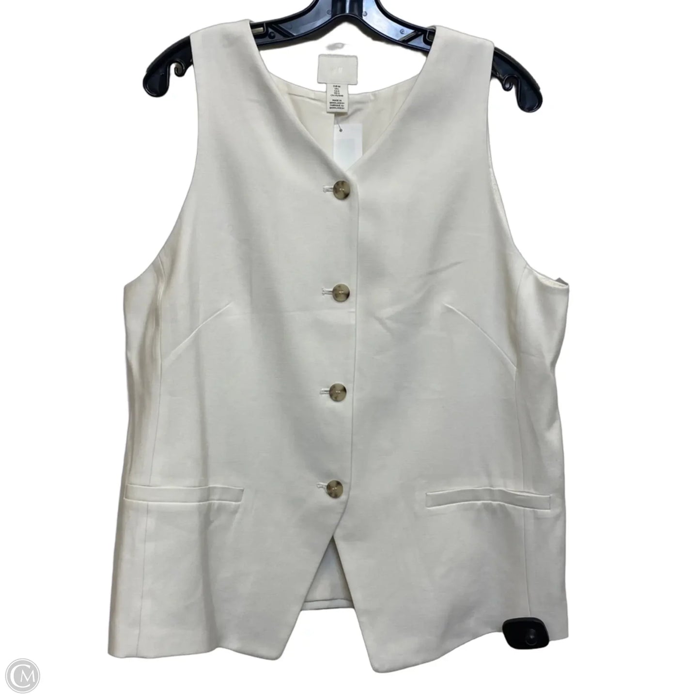 Vest Other By H&m In Cream, Size: L