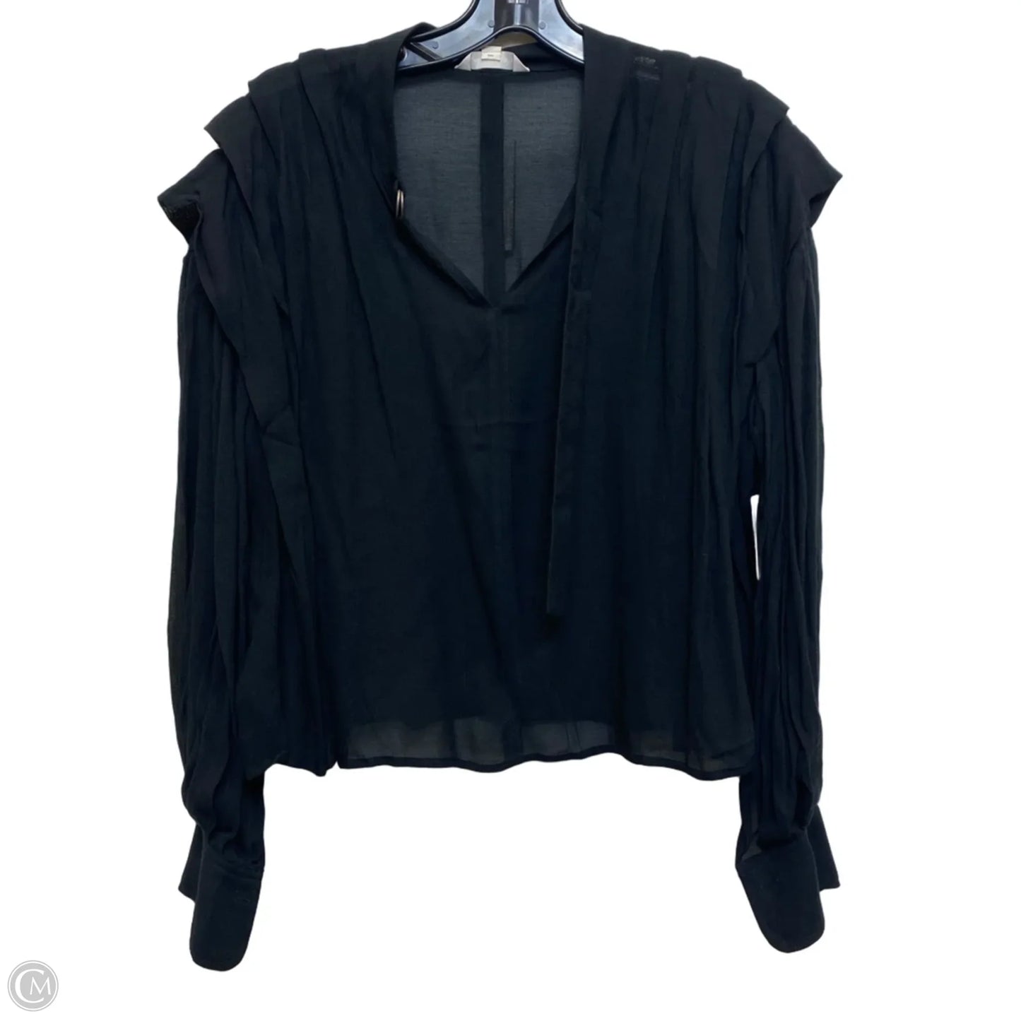 Top Long Sleeve By Banana Republic In Black, Size: S