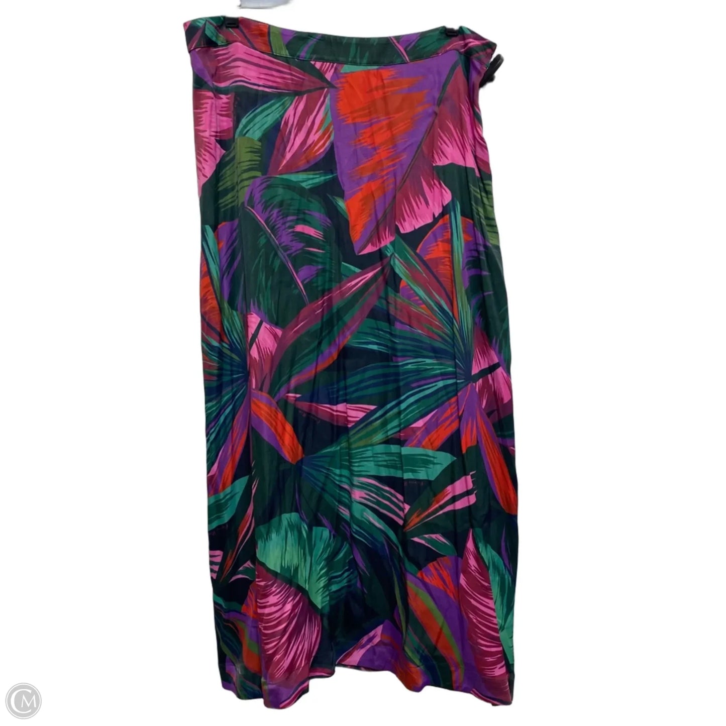 Skirt Designer By Farm Rio In Green & Pink, Size: Xl