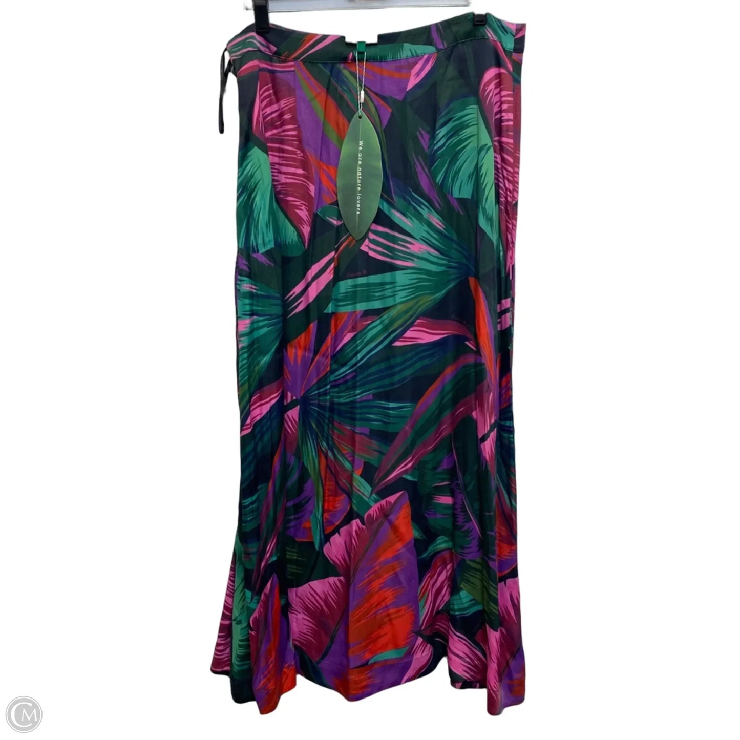 Skirt Designer By Farm Rio In Green & Pink, Size: Xl