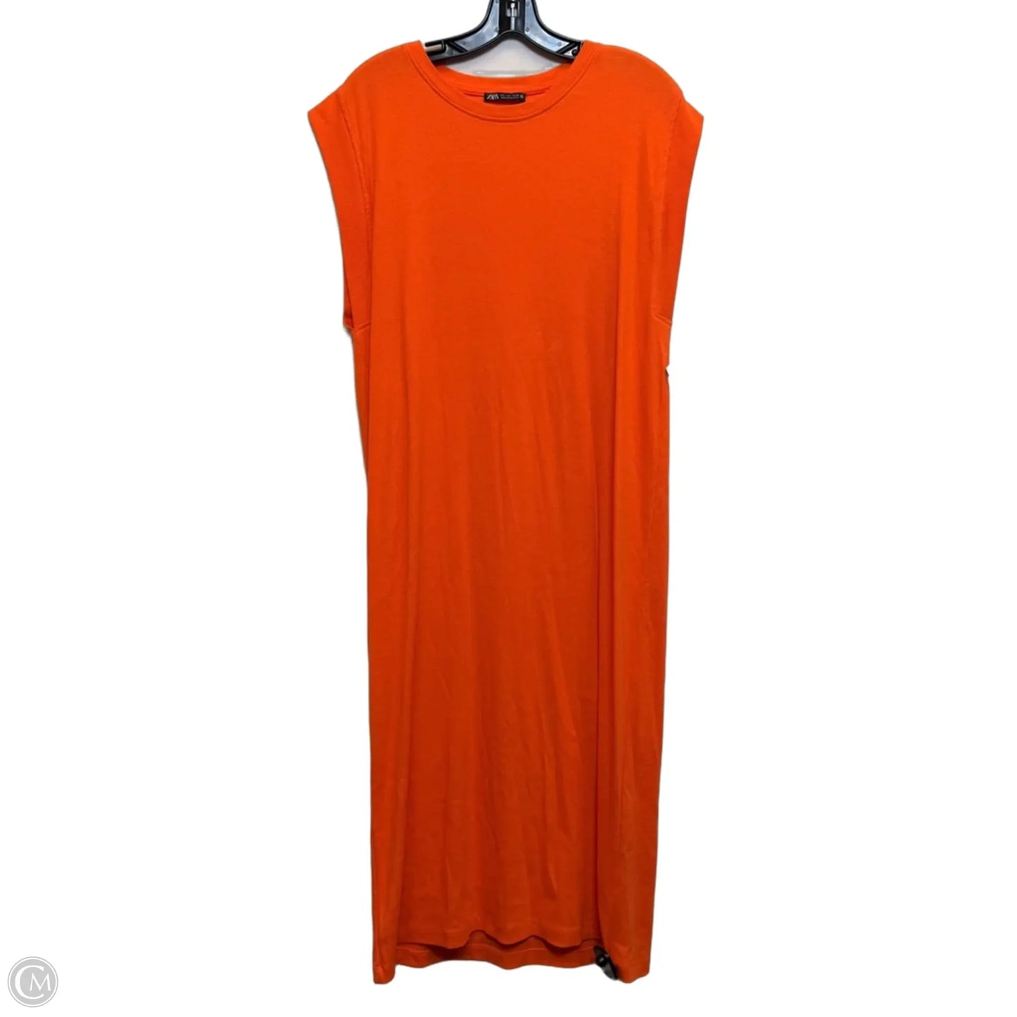 Dress Casual Maxi By Zara In Orange, Size: L