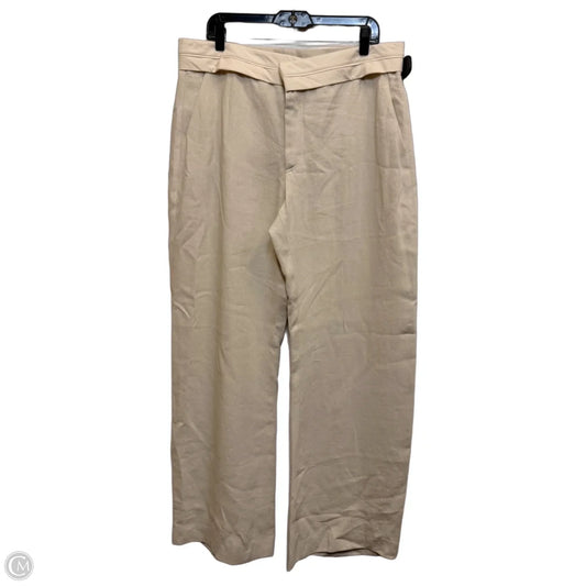 Pants Linen By Zara In Beige, Size: Xl