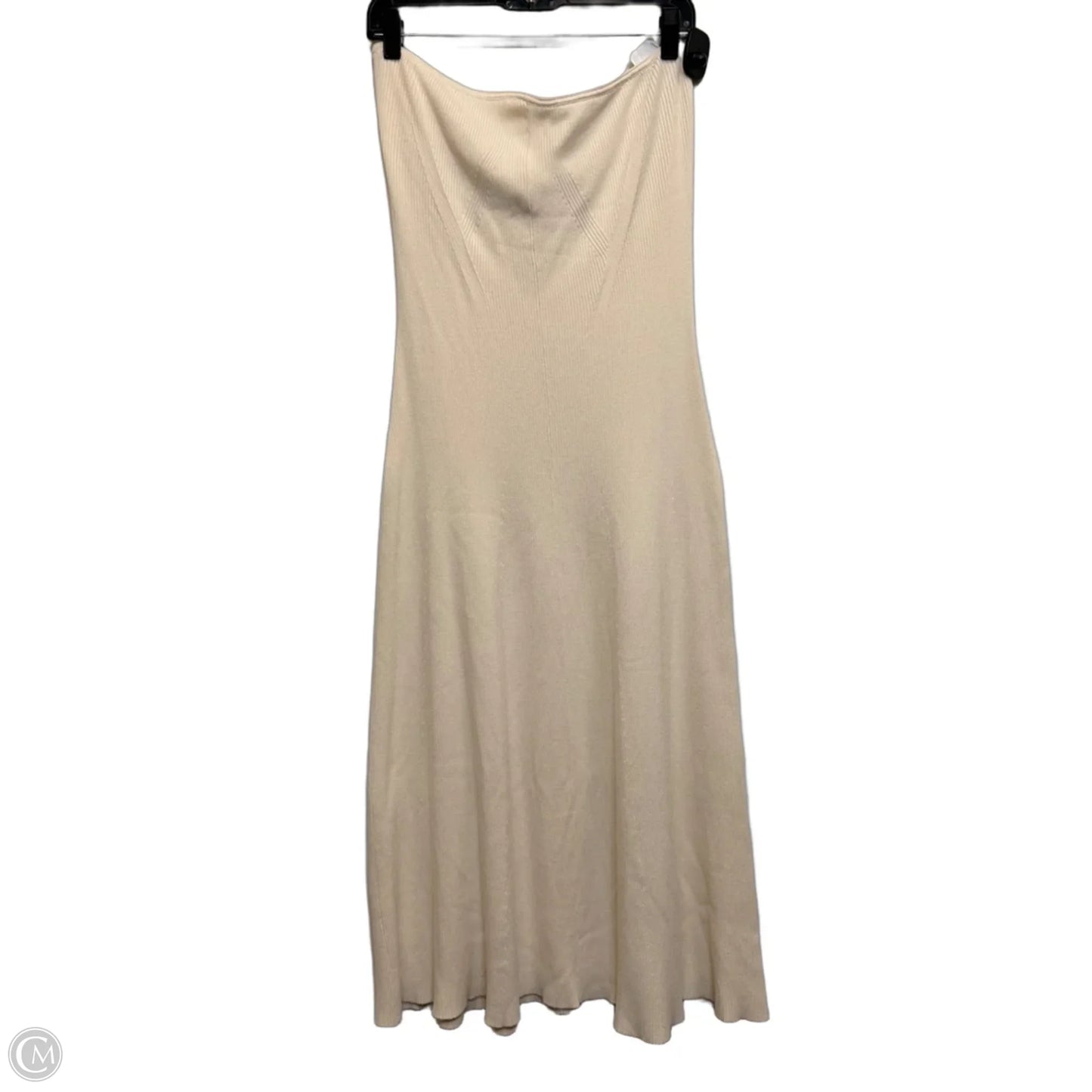 Dress Casual Midi By H&m In Cream, Size: Xl