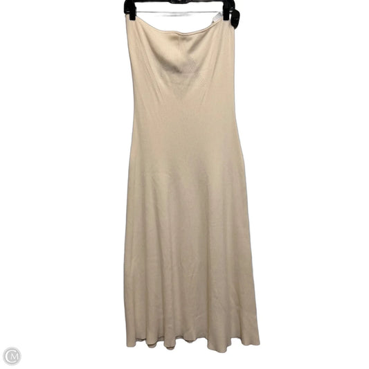 Dress Casual Midi By H&m In Cream, Size: Xl