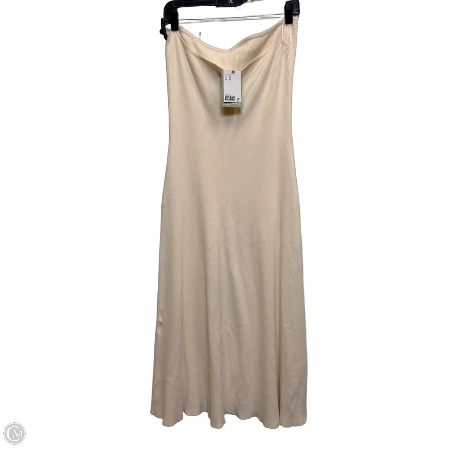 Dress Casual Midi By H&m In Cream, Size: Xl