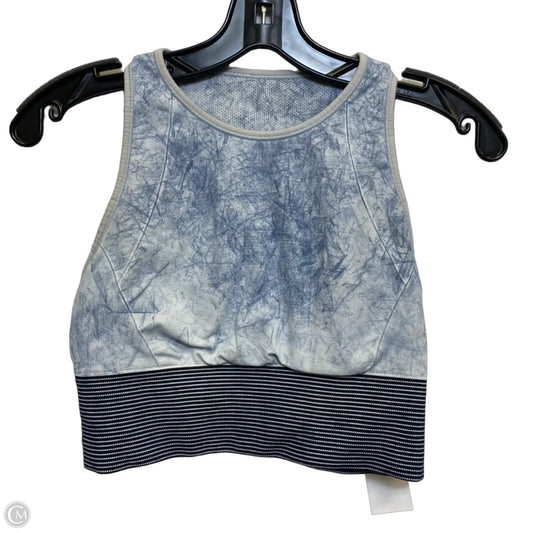 Athletic Bra Designer By Lululemon In Blue & Grey, Size: M