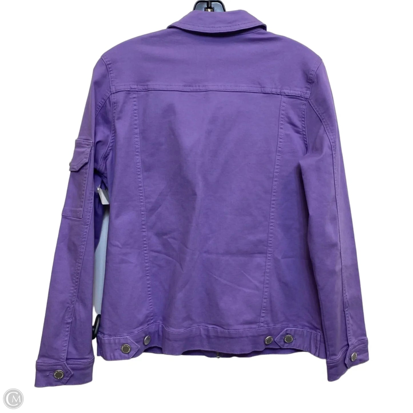 Jacket Denim By Dg2 In Purple Denim, Size: M