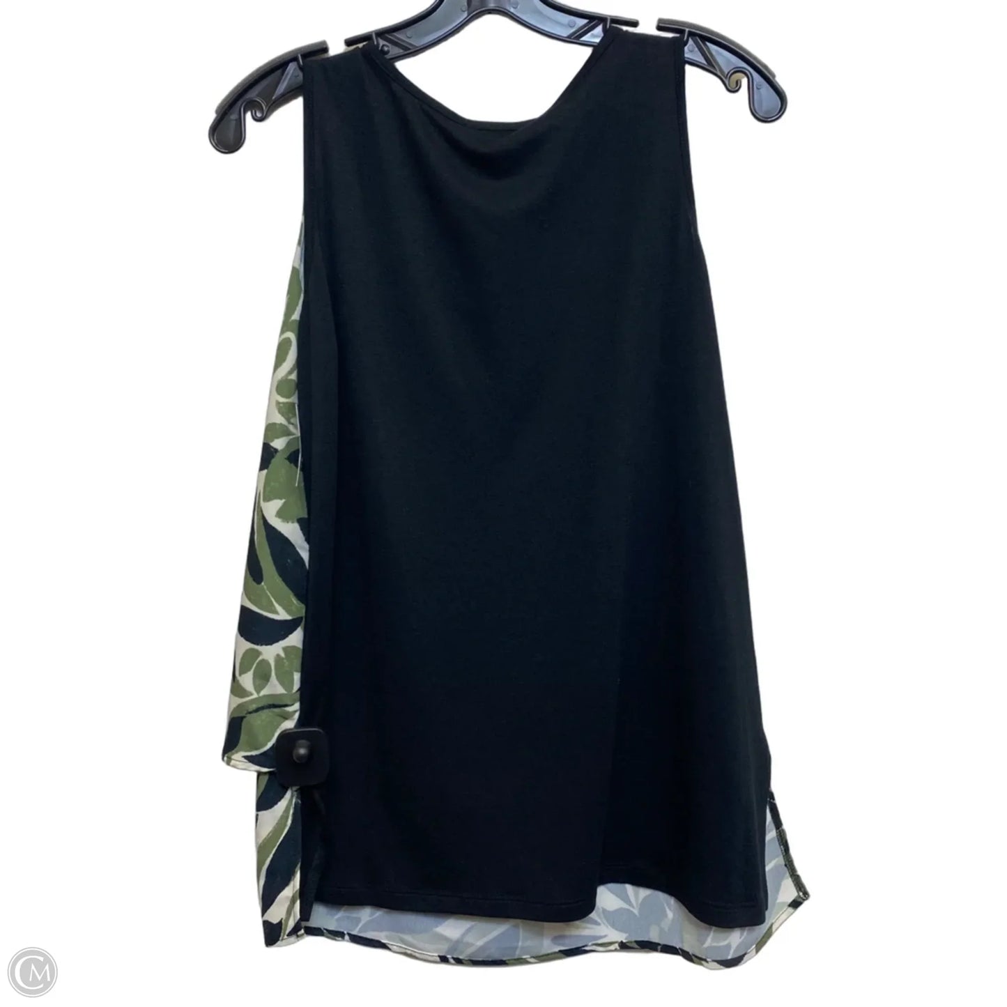 Top Sleeveless By Dg2 In Black & Green, Size: S