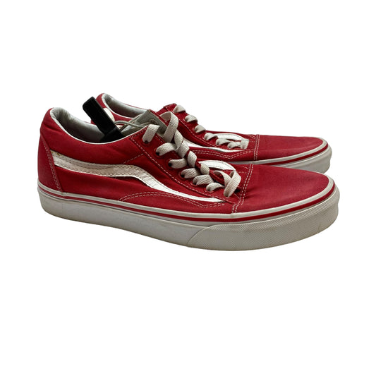 Red Shoes Sneakers Vans, Size 10