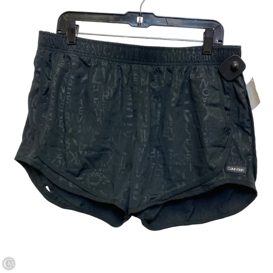 Athletic Shorts By Calvin Klein In Black, Size: L
