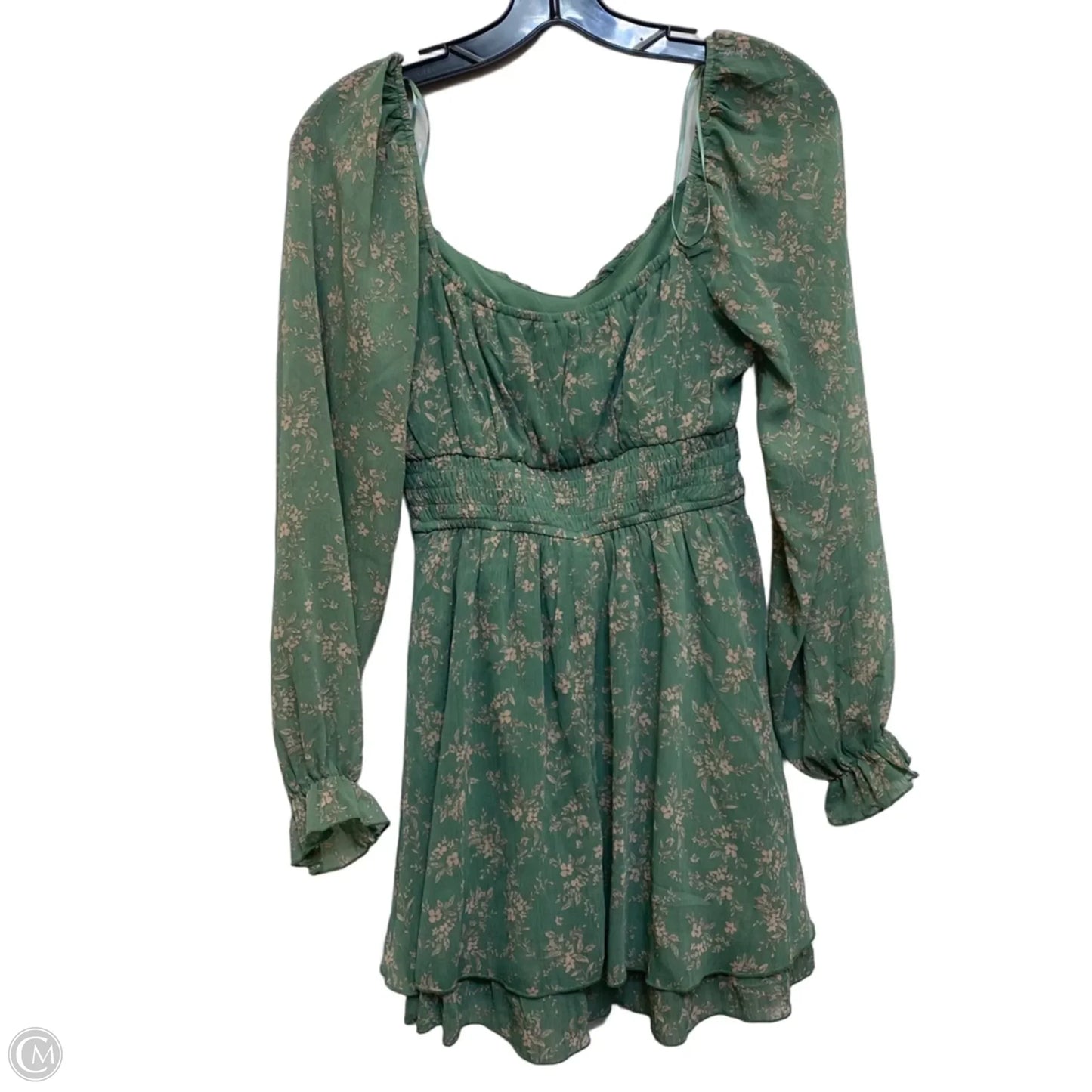 Dress Casual Short By Clothes Mentor In Green & Tan, Size: S