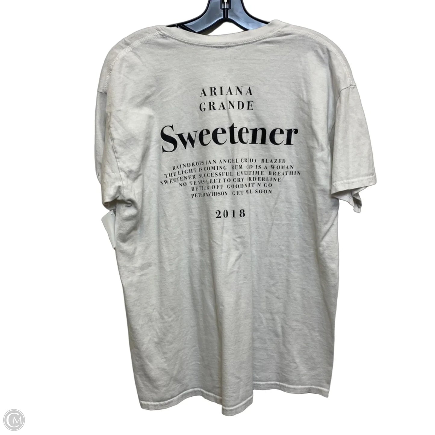 Top Short Sleeve By Ariana Grande In White, Size: L
