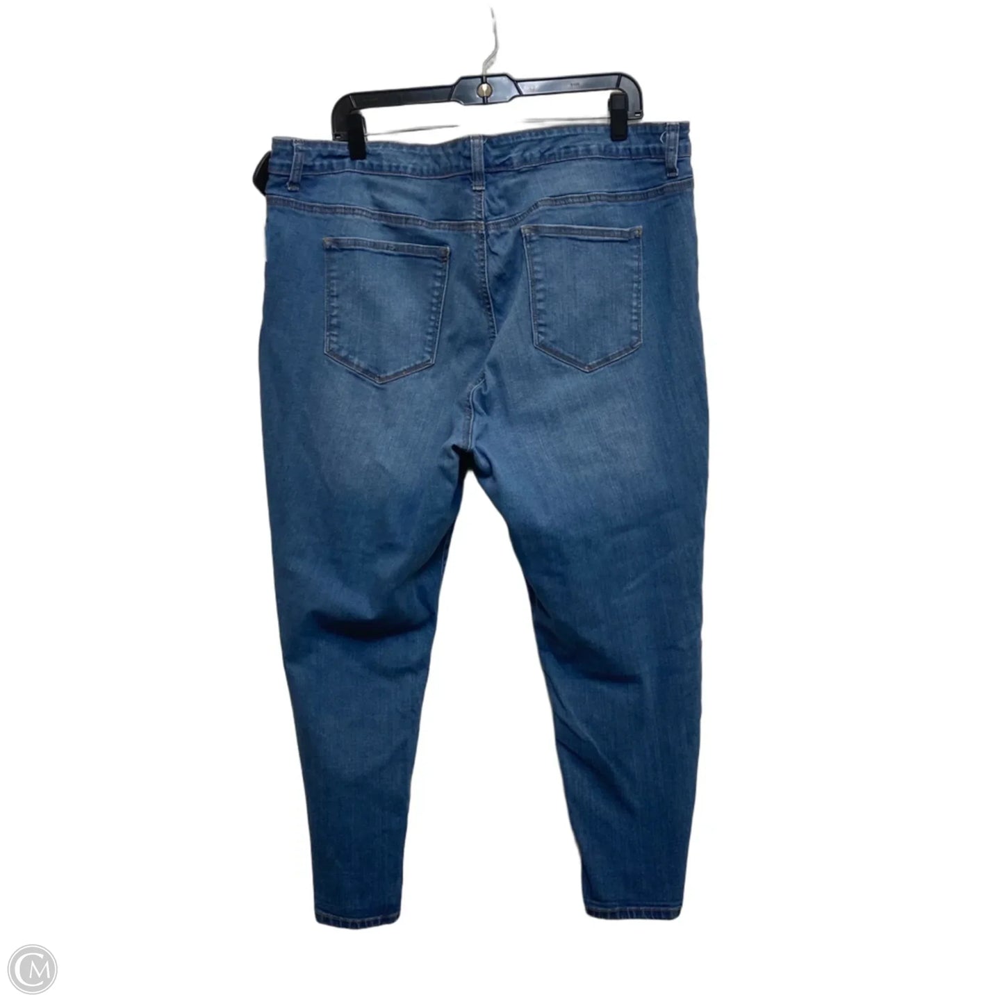 Jeans Skinny By New Directions In Blue Denim, Size: 20
