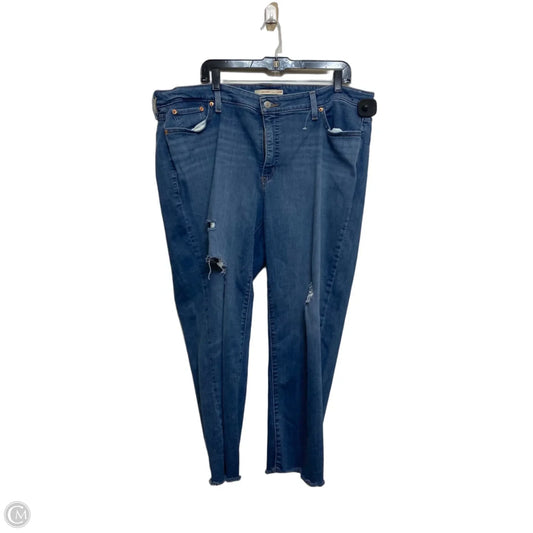 Jeans Boyfriend By Levis In Blue Denim, Size: 22