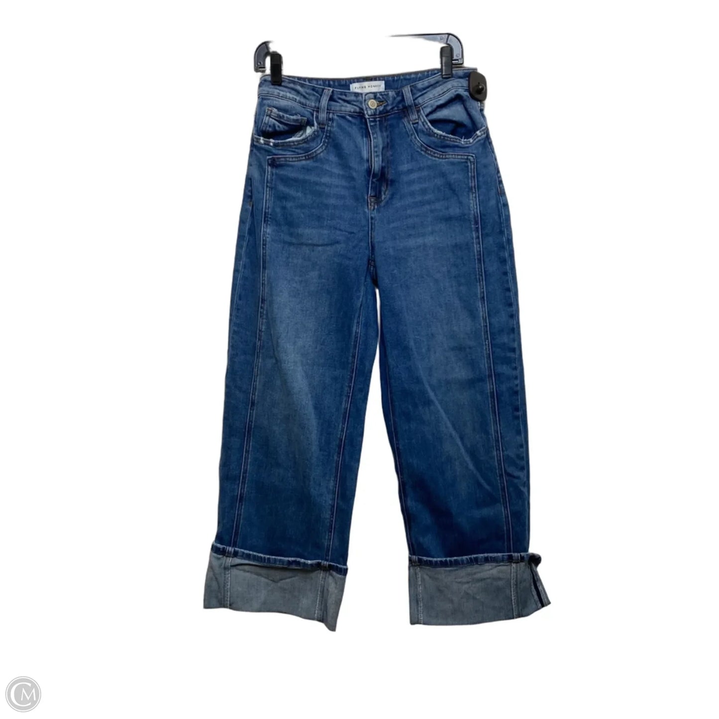 Jeans Wide Leg By Flying Monkey In Blue Denim, Size: 8