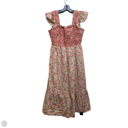 Dress Casual Midi By English Factory In Green & Pink, Size: 1x