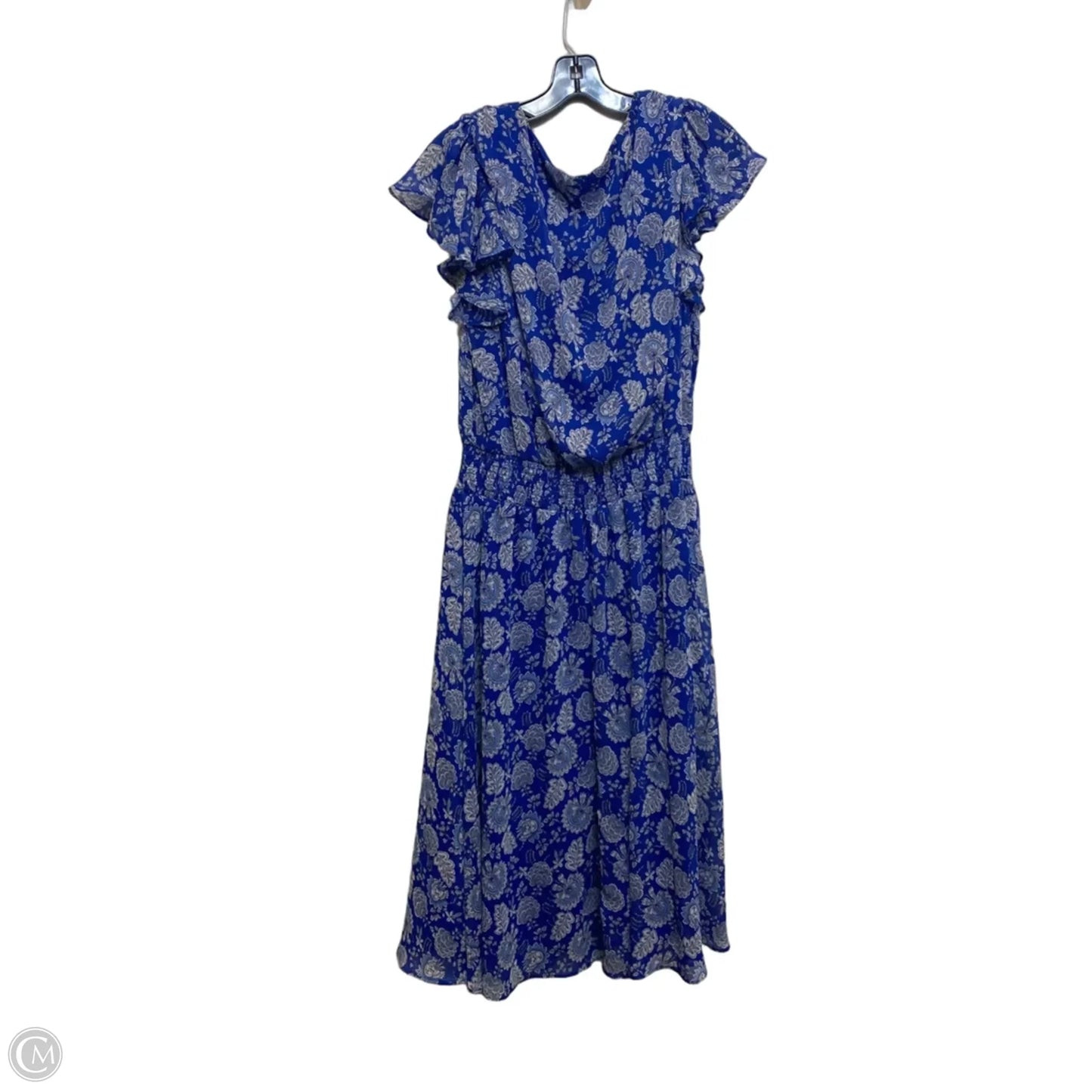 Dress Casual Maxi By Msk In Blue & White, Size: 2x