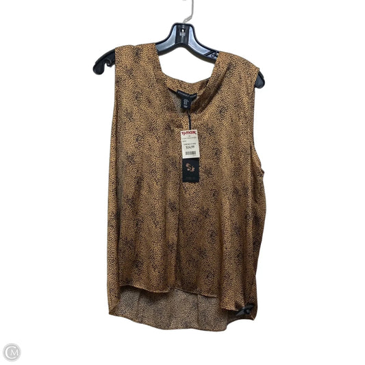 Top Sleeveless By Sincerely Jules In Black & Brown, Size: Xl