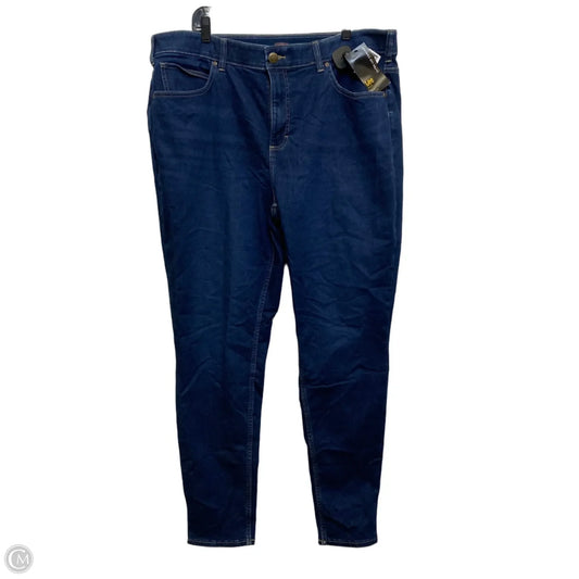 Jeans Skinny By Lee In Blue Denim, Size: 22